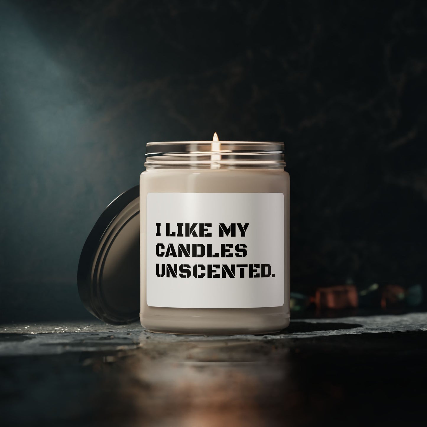 "I Like My Candles Unscented" Unscented Soy Candle, 9oz